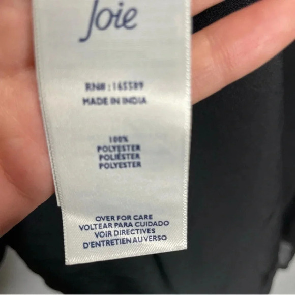 Joie Balloon Illusion Sleeve Whimsigoth Chiffon Witchy Little Black Dress - Picture 10 of 10